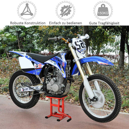 Cric élévateur pour moto, acier, réglable de 39 à 46 cm, capacité de charge : 150 kg