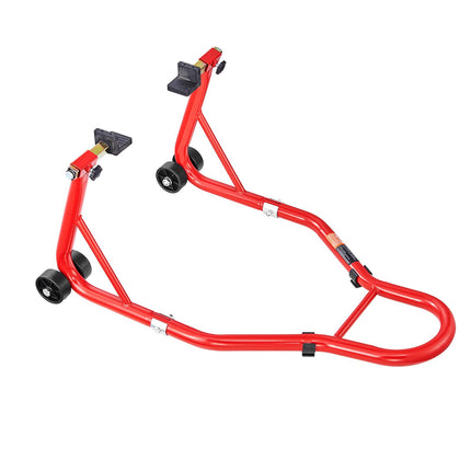 Motorcycle Rear Wheel Stand, 850 lb, Adjustable U and L Forks