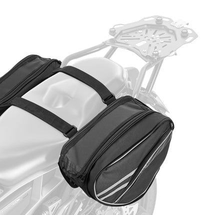 Motorcycle Saddlebag 30L, Rain Cover, Universal Fit, Black