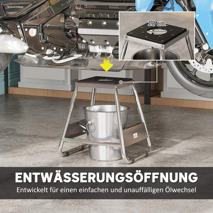 Motorradständer, Universal Stahl, 500kg Tragkraft, Grau