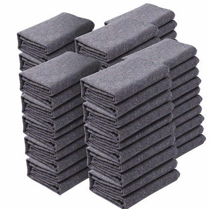 Moving Blankets, 72 x 54 In, 24-Pack Recycled Cotton
