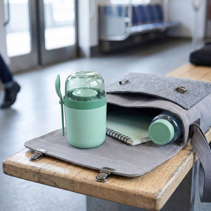 Müslibecher zum Mitnehmen, 4er-Pack, Grün, BPA-freier Kunststoff
