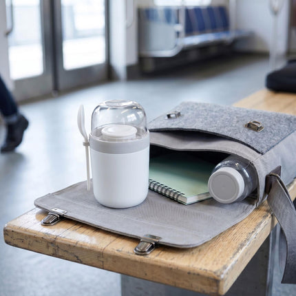 Müslibecher To-Go mit Löffel, 4er-Pack, BPA-freier Kunststoff