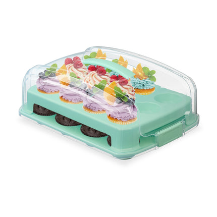 Muffin-Cupcake-Aufbewahrungsbox, fasst 24, zweistufig