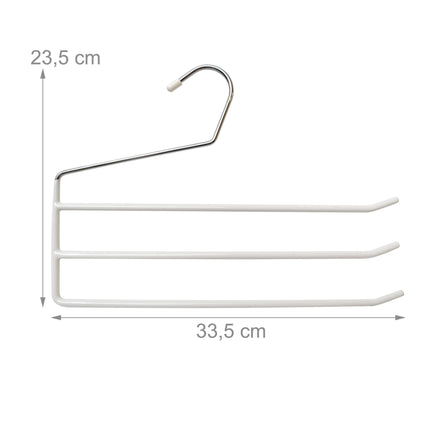 Cintres multi-pantalons, lot de 5 - Rails métalliques gain de place