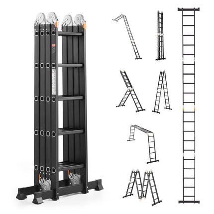 Multi-Position Folding Ladder, 7-in-1, 19 ft, 330 lb