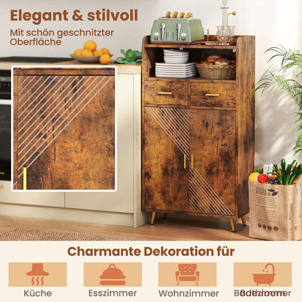 Armoire polyvalente avec étagères et tiroirs réglables