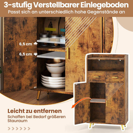 Armoire polyvalente avec étagères et tiroirs réglables