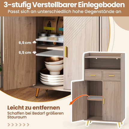 Armoire polyvalente avec étagère réglable et tiroirs