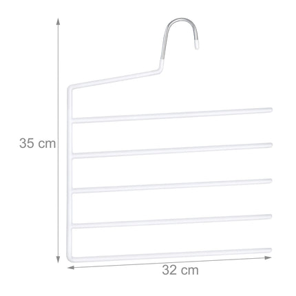 Mehrfach-Hosenbügel, rutschfest, platzsparend, 5er-Pack
