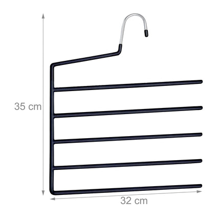 Cintres multi-pantalons, antidérapants, gain de place, lot de 5