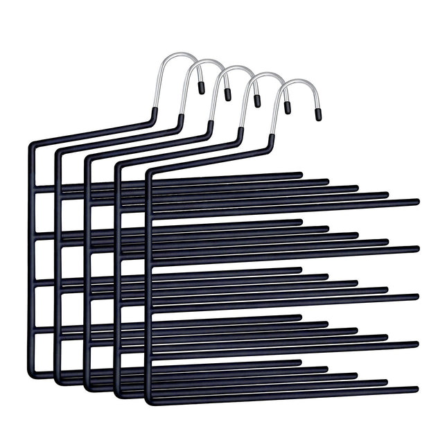 Mehrfach-Hosenbügel, rutschfest, platzsparend, 5er-Pack