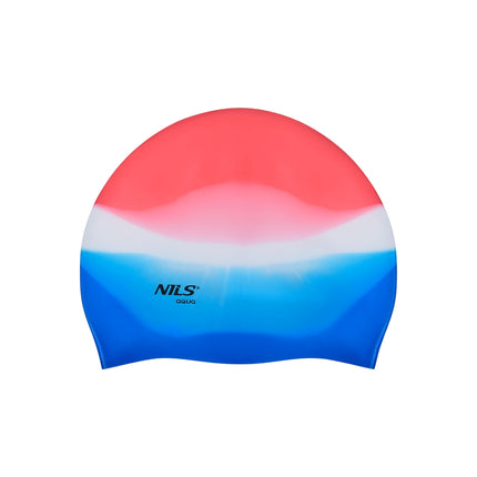 Bonnet de bain multicolore en silicone - Taille adulte