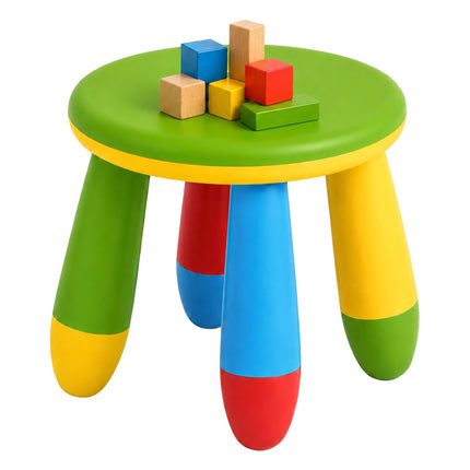 Tabouret enfant multicolore en plastique, hauteur d'assise 26 cm