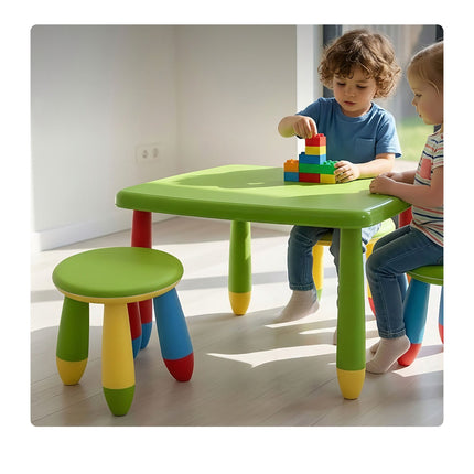 Tabouret enfant multicolore en plastique, hauteur d'assise 26 cm