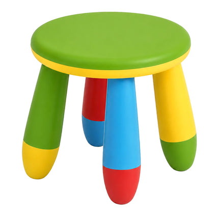 Tabouret enfant multicolore en plastique, hauteur d'assise 26 cm