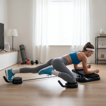 Planche d'exercice multifonctionnelle avec bandes de résistance