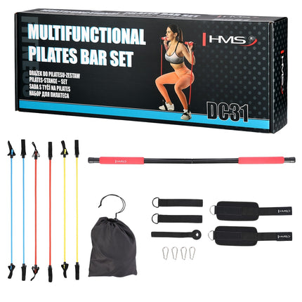 Ensemble de barres de Pilates multifonctions avec bandes de résistance