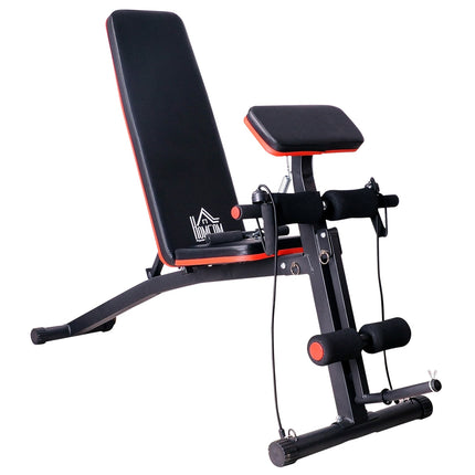 Multifunktions-Hantelbank Kraftstation mit Federbooster Trainingsbank Gewicht bis 120kg Schwarz 54 x 160 x 106 cm