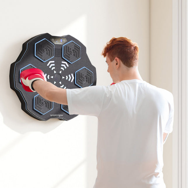 Boîte à musique, enceinte Bluetooth, montage mural, 9 vitesses et modes, lumières LED, noir