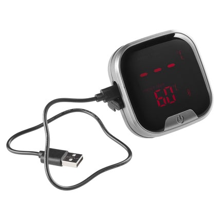 Thermomètre de cuisson Bluetooth Mustang avec double sonde, IPX5, portée de 10 m