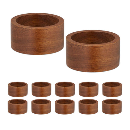 Ronds de serviette en lot de 12