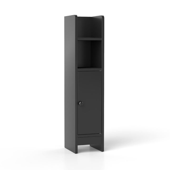 Schmaler Badezimmerschrank mit Einlegeböden und anpassbarem Stauraum
