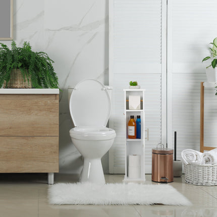 Armoire de salle de bain étroite avec porte-papier toilette