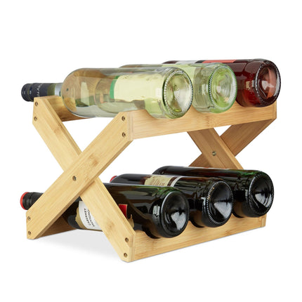 Weinregal aus natürlichem Bambus