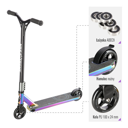 Trottinette Neon Stunt - Conception légère et durable