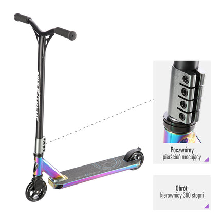 Trottinette Neon Stunt - Conception légère et durable