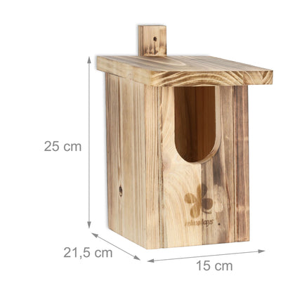 Nichoir semi-cavité flammé