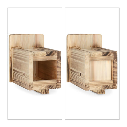 Nichoir semi-cavité flammé