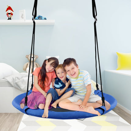 Nestschaukel Kinderschaukel Gestell Max. Belastbarkeit 150 kg 100 cm Durchmesser Blau