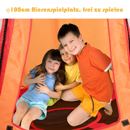 Nestschaukel Kinderschaukel Max. Belastbarkeit 150 kg 100 cm Durchmesser Orange