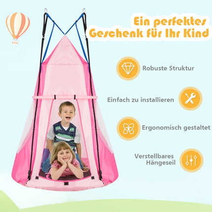 Balançoire pour enfants Nest swing Capacité de charge max. 150 kg 100 cm de diamètre rose