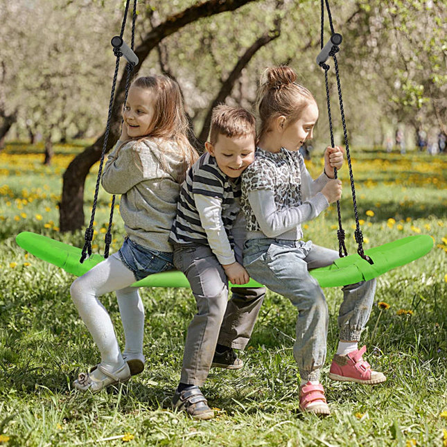 Nestschaukel Kinder Baumschaukel mit 100-180cm verstellbarem Seil Hängeschaukel Grün 123x45cm