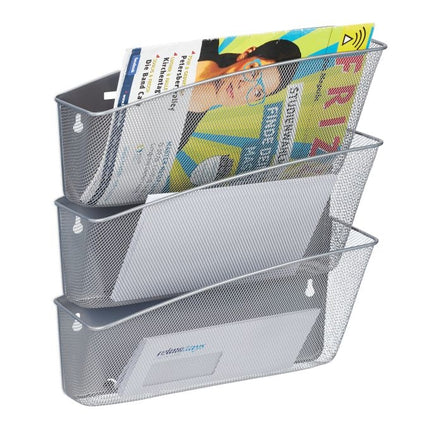 Lot de 3 porte-journaux muraux