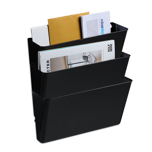 Lot de 3 porte-journaux muraux