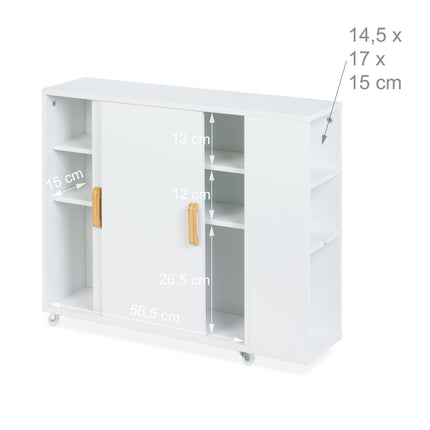 Meuble de niche à roulettes
