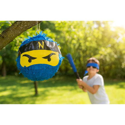 Ensemble de piñata ninja avec batte et masque pour les fêtes d'enfants