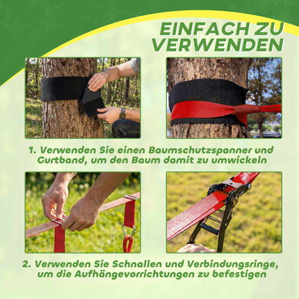 Ninja Slackline-Set für Kinder, 150x300 cm Kletternetz