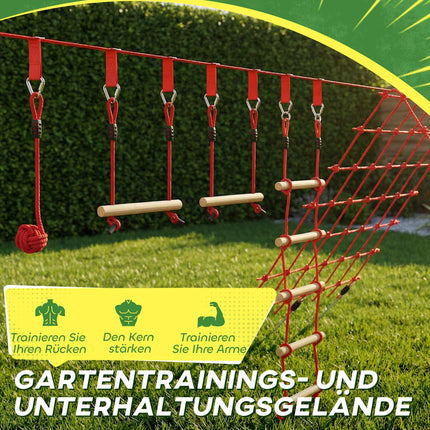 Ninja Slackline-Set für Kinder, 150x300 cm Kletternetz