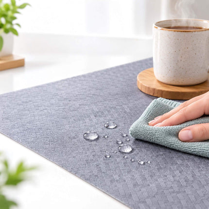 Non-Slip Cut-to-Size Drawer Liner 6 m for Kitchen and Fridge, EVA, Grey