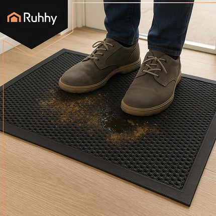 Tapis d'entrée antidérapant, 90 x 60 cm, caoutchouc TPE
