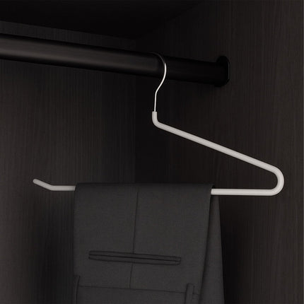 Cintres à pantalons antidérapants en métal - Ensemble gain de place