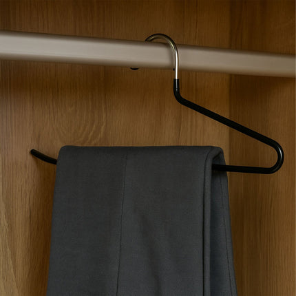 Cintres à pantalons antidérapants en métal - Ensemble gain de place