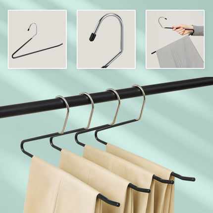 Cintres à pantalons antidérapants et peu encombrants - Lot de 10