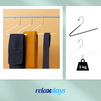 Cintres à pantalons antidérapants et peu encombrants - Lot de 10