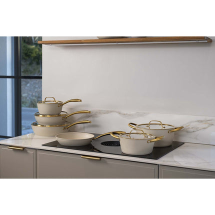 Antihaft-Bratpfanne, Beige, 28 cm, 2,4 L Fassungsvermögen